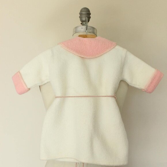 Vintage 1960s Baby Jacket With Ducks, Infant Girls Fleece Layette Clothing - Picture 9 of 10